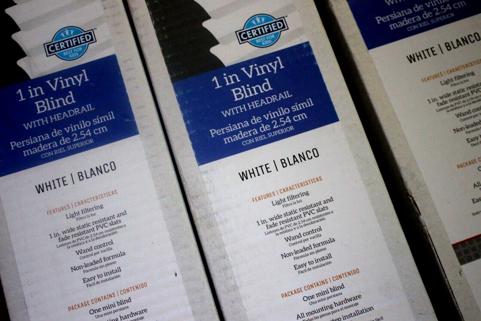 PACK DE 3 PERSIANAS DE VINILO INALÁMBRICAS LIVING ACCENTS 1 IN BLANCAS 43W"X72"L Foto 4 de 4