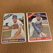 1966 Topps Gordon Richardson NO COPYRIGHT #51 & Howie Reed #387 (poor)(a)