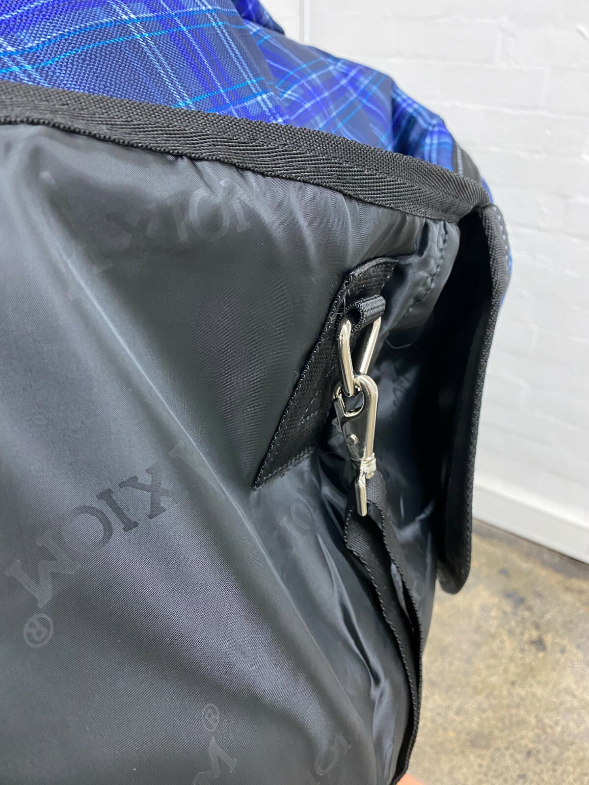 AXIOM 1200D RIPSTOP DEEP BLUE CHECK 300gm PADDOCK COMBO HORSE RUG 5