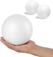 2PCS 6 Inch White Foam Balls, White Polystyrene Balls Craft Foam Balls for Art C