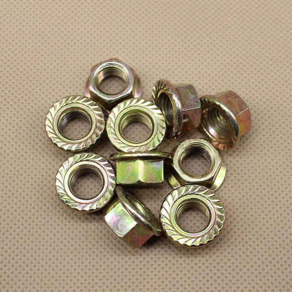 Paquete de 20 tuercas de bloqueo de brida de colector de escape de 10 mm M10x1,25 para Toyota para Honda Foto 2 de 2