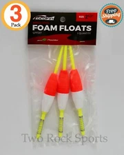 3-PACK - 2-1/2 inch 2.5" TORPEDO Spring Stick FOAM FLOAT Fishing Bobber 