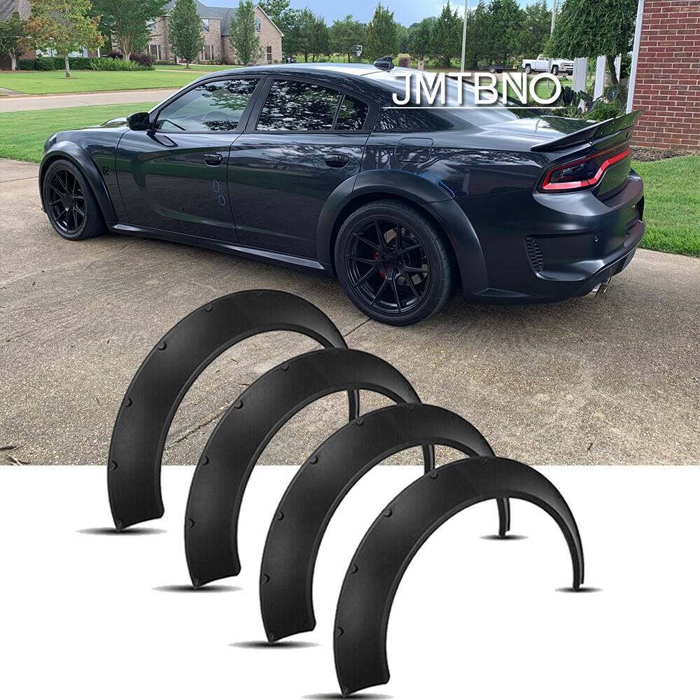 4PCS For Dodge Charger Fender Flares Flexible Wide Body Wheel Arches