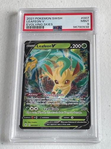 Leafeon V graded PSA 9 for sale on eBay