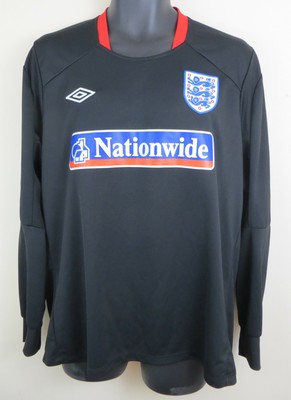 Umbro England Football Shirt Black Long Sleeve Training Nationwide Mens XL | eBay