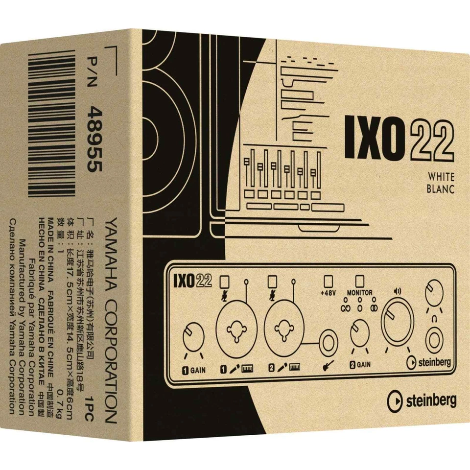 Steinberg IXO22 2x2 USB-C Audio Interface With Cubase Software (White) - Image 4 of 4