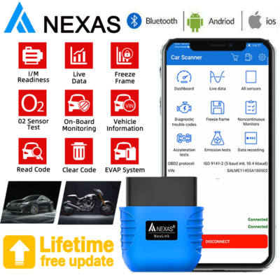 NEXAS NL101 OBD2 Scanner Check Engine Light Car Code Reader Automotive
