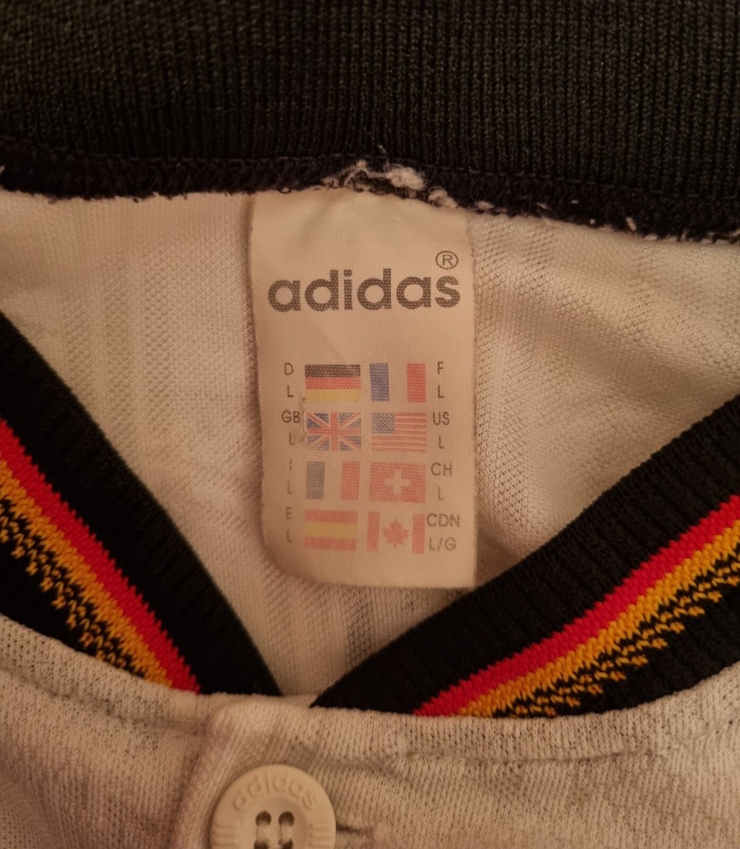 Germany 1996 Home football Adidas shirt #18 Klinsmann size Large