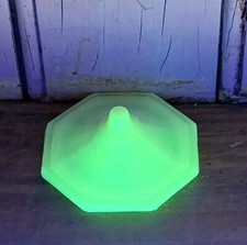 Vintage Arko Agate Children's Glass Tea Set REPLACEMENT LID White Uranium Glass