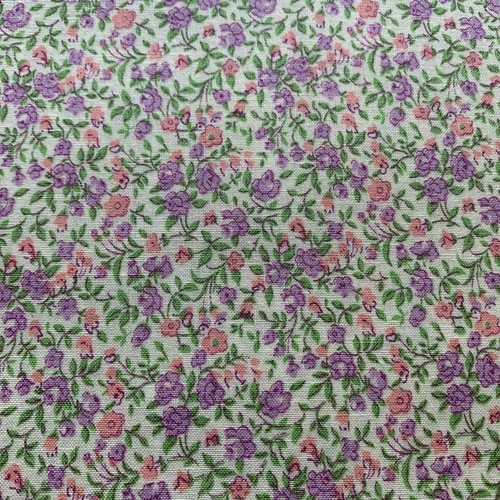 Vtg Floral Fabric " Matters Of The Heart" By Kaye England For SSI Lavender BTHY - Picture 5 of 12
