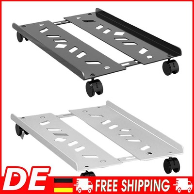 Mobile CPU Stand with Rolling Caster Wheels Adjustable PC Tower CPU Holder Steel