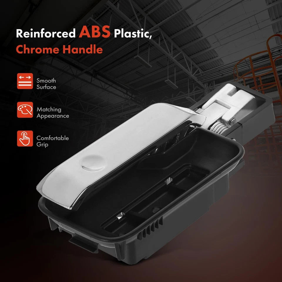 Manija de puerta interior trasera izquierda cromada + negra para Ford F-150 04-07 Lincoln Mark LT Foto 3 de 4