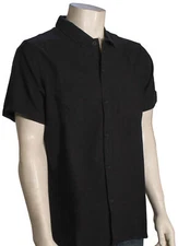 Rhythm Classic Linen SS Button Down Shirt - Black - New
