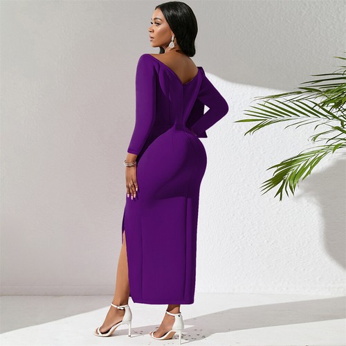 African Women Bodycon Long Dress Plus Size Formal Party Gown Cocktail Prom Dress - Picture 6 of 29