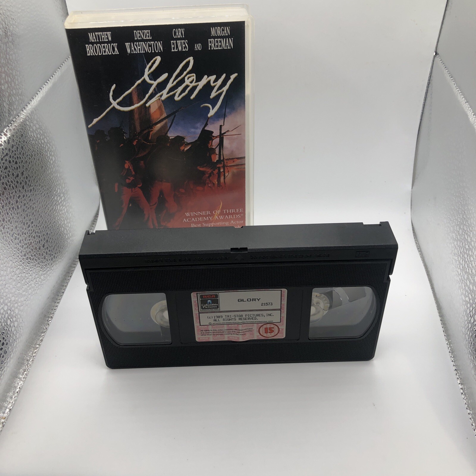 Glory, VHS Video, Starring Matthew Broderick, Denzel Washington, Cert 15 Movie