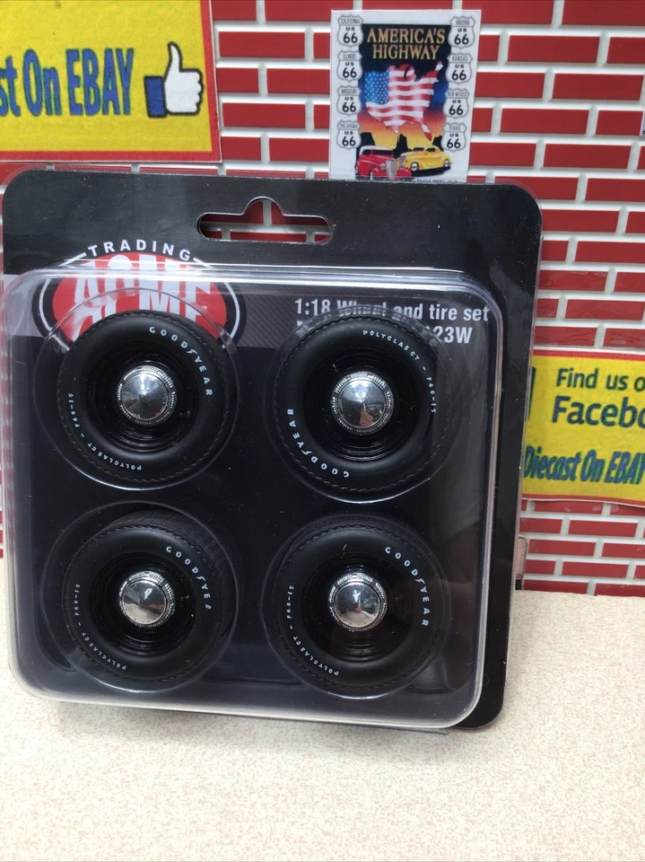 1/18 ACME Mopar Black Steel Wheel and Tire Set A1806123W Last Ones In Stock - Image 2 of 4