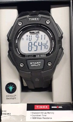 Timex TW5M46100, Men's Ironman 30-Lap Resin Watch, Alarm, Indiglo