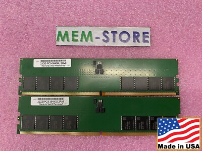 64GB 2x32GB DDR5-4800 UDIMM KVR48U40BD8K2-64