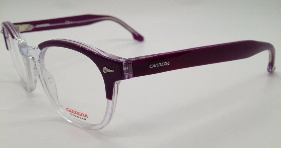 Carrera CA 6191 Purple Clear 8DJ Round Plastic Eyeglasses Frame 45-21-140 New RX - Image 3 of 4