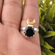 Black Onyx Gemstone 925 Sterling Silver Ring Handmade Jewelry Ring For Gift