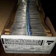 100X VISHAY SMA0207-25 0.6W 47R 0.1 25ppm HI END PRECISION RESISTORS FOR AUDIO 