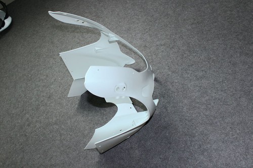 Unpainted White Front Upper Cowl Nose Fairing For Kawasaki Ninja ZX6R 2000-2002 - Picture 10 of 10