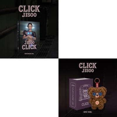 BLACKPINK JISOO CLICK 2nd Single Album PHOTO BOOK+CLICK BABY BEAR NFC 2 Ver SET