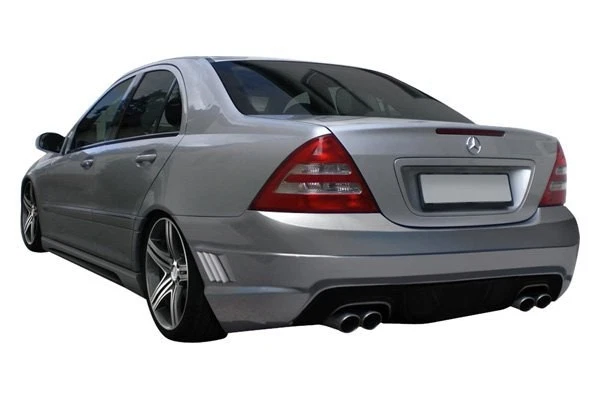 For Mercedes-Benz C350 06-07 W-1 Style Fiberglass Rear Bumper Cover Unpainted Foto 2 de 4