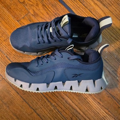 Reebok Zig Kinetica II Men's Navy Grey Athletic Running Shoes Sneakers Size 9.5
