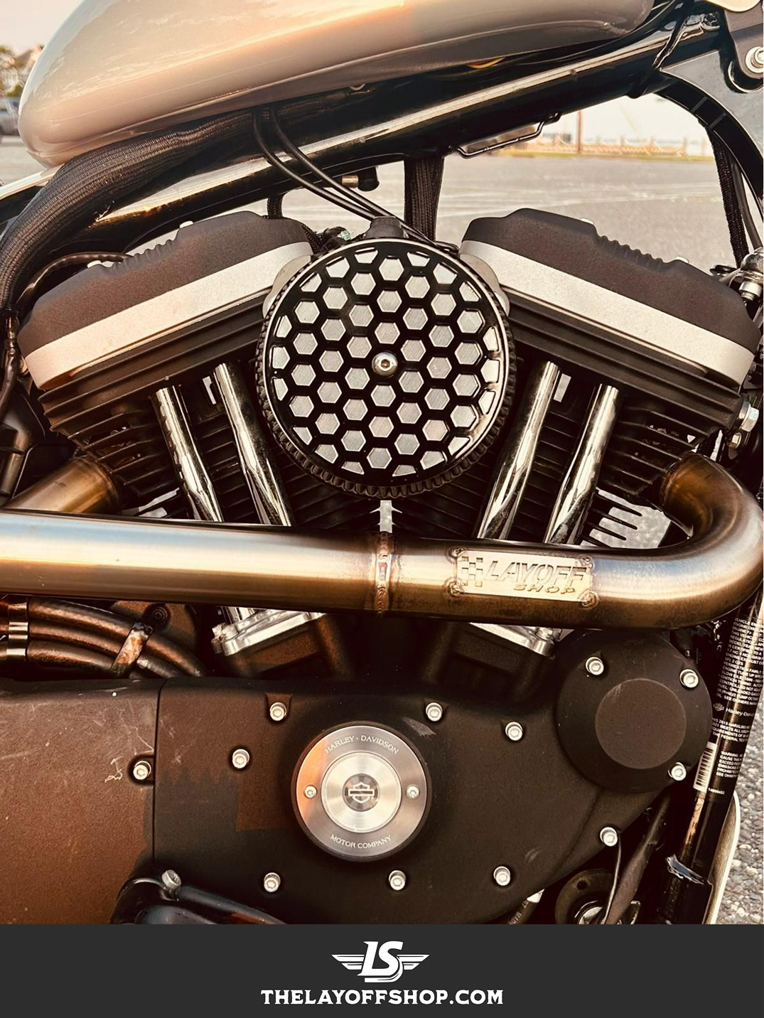 Round Air Cleaner Cover 5.5" For Harley Davidson Motorcycles Wrinkle Black