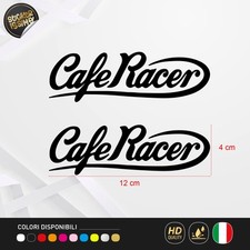 2 Adesivi Cafe Racer Prespaziati per Carena Moto Stile Royal Enfield