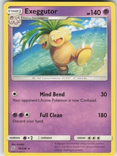 Exeggutor 74/236 SM - Unified Minds Pokemon Lightly Played LP