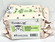 The Cr me Shop Cucumber Makeup Removing Wipes 2 Packs 30 Ct Each NEW