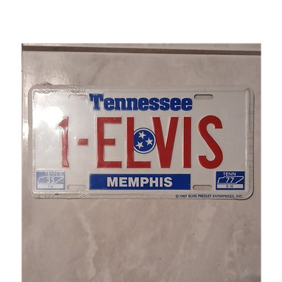 Vintage Tennessee 1-ELVIS Memphis Elvis Presley Collectible License Plate