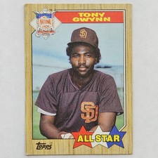 1987 Topps All Star Tony Gwynn #599 Baseball Card San Diego Padres MLB HOF .338