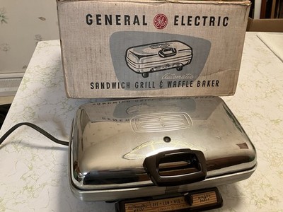 キッチン家電 USA vintage waffle maker GeneralElectric Vintage General Electric Grill Waffle Baker Maker G44T REVERSIBLE