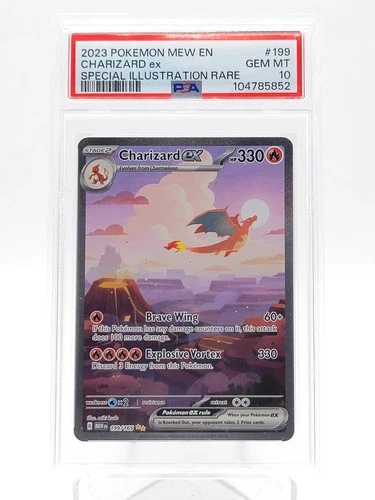 CHARIZARD EX 2023 POKEMON 151 SPECIAL ILLUSTRATION RARE #199 PSA 10 Q0895