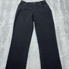 Women's Gloria Vanderbilt "Amanda" Black Straight Stretch Jeans 6 30x30