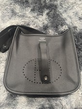 HERMÈS Evelyne Crossbody 16 Black Leather