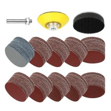 303x 2in Sanding Disc Sandpaper Hook Loop Sander w/Backer Pad & M6 Drill Adapter 0.06 per gallon