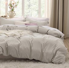 Bedsure Duvet Cover King Size-3 Pieces Prewashed 100 Polyester Extra Soft Linen