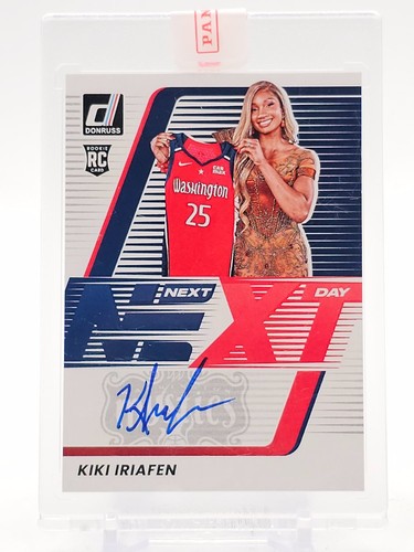 KIKI IRIAFEN 2025-26 DONRUSS WNBA NEXT DAY ROOKIE RC AUTO #6 MYSTICS Q6084