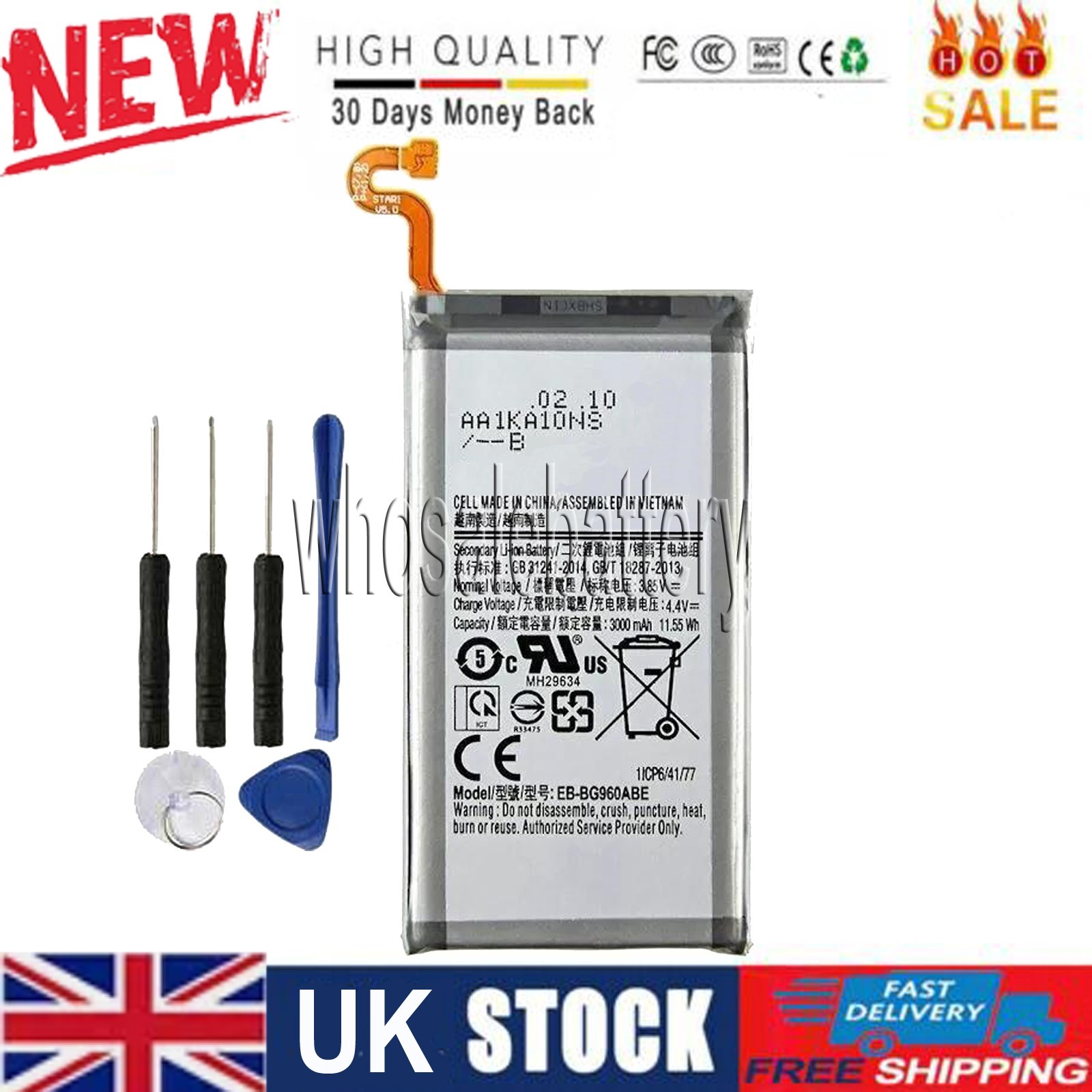 NEW EB-BG960ABE EB-BG960ABA Replacement For Samsung Galaxy S9 SM-G9600 Battery
