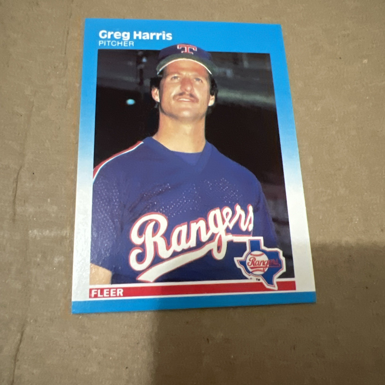 1987 Fleer #126 Greg Harris Texas Rangers Baseball Card