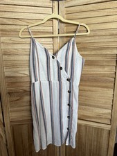 Women's American Eagle Sriped Sun Dress with Adjustable Straps