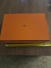 Authentic Hermes  Empty Shoe Gift Storage Box Orange