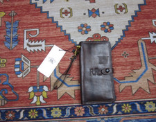 RRL Double RL Leather Card Holder Key Case with RL Logo Snap Wallet