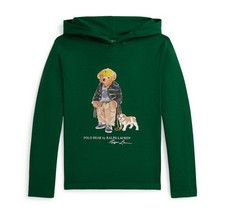 Polo Ralph Lauren Boys Polo Bear Cotton Hooded Tee Color Green 49.50