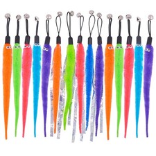 TIENAILING Cat Toy Worm Refills, 15 Pieces Interactive Cat Wand Attachments W...