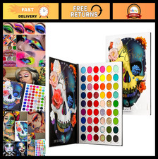 Colorful Rainbow Eyeshadow Palette - 54 High Pigment Shades for Halloween, Neon